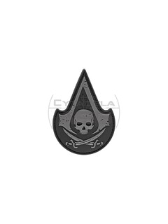 JTG - Naszywka 3D Assassin Skull Rubber Patch - Czarny