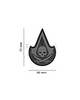 JTG - Naszywka 3D Assassin Skull Rubber Patch - Czarny