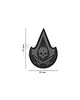 JTG - Naszywka 3D Assassin Skull Rubber Patch - Czarny