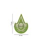 JTG- Naszywka 3D Assassin Skull Rubber Patch - Zielony