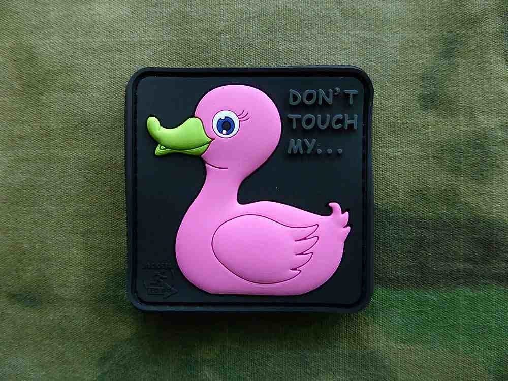 JTG - Naszywka 3D - Dont Touch My Duck - różowa