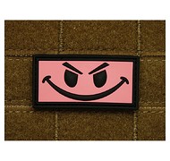 JTG - Naszywka 3D - Evil Smiley - Różowa