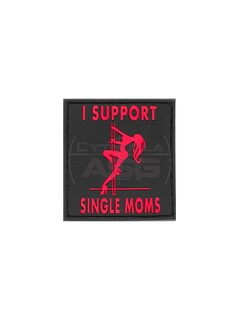 JTG - Naszywka 3D I Support Single Mums - Czarno-Czerwona