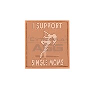 JTG - Naszywka 3D I Support Single Mums - Piaskowa