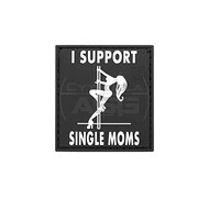 JTG- Naszywka 3D I Support Single Mums Rubber Patch - Czarna