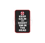 JTG - Naszywka 3D Keep Calm and Shoot - Czarno/Czerwona