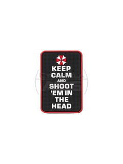 JTG - Naszywka 3D Keep Calm and Shoot - Czarno/Czerwona