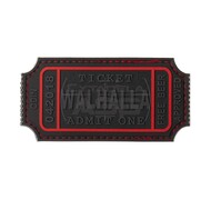 JTG- Naszywka 3D Large Walhalla Ticket Rubber Patch - Czarno/Czerwona