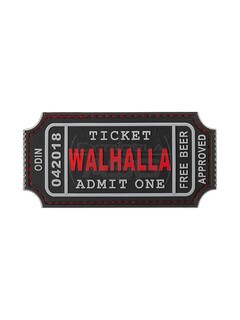 JTG - Naszywka 3D Large Walhalla Ticket Rubber Patch - Czarno/Szaro/Czerwona