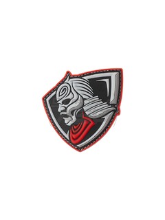 JTG - Naszywka 3D Lone Warrior Rubber Patch - Czarno/Czerwona