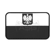 JTG - Naszywka 3D Poland Flag Rubber Patch - Czarno/Biała