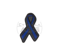 JTG- Naszywka 3D Thin Blue Line Ribbon Rubber Patch - Czarno/Niebieski