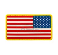 JTG - Naszywka 3D US Flag Rubber Patch Reversed - Wielokolorowy