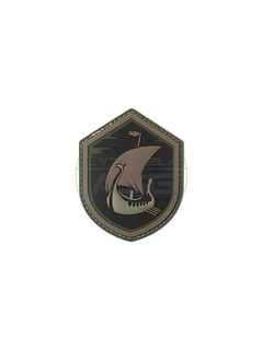 JTG - Naszywka 3D Viking Dragonboat Rubber Patch - Zielona