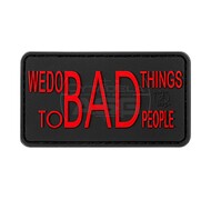 JTG - Naszywka 3D We do bad Things Rubber Patch - Czarny