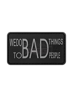 JTG - Naszywka 3D We do bad Things Rubber Patch - Czarny