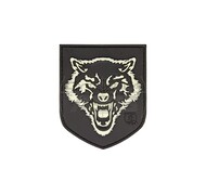 JTG - Naszywka 3D Wolf Shield Rubber Patch -  Świecący