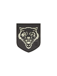 JTG - Naszywka 3D Wolf Shield Rubber Patch -  Świecący