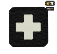 M-Tac - Naszywka Medic Cross - czarna/świecąca