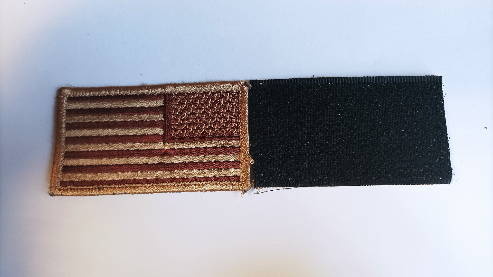 Naszywka  flaga USA pustynna na rzep Velcro,na lewe ramie 