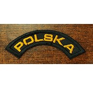 Naszywka - Polska (Napis) - Czarna - Bez Rzepu