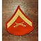 Naszywka - Szewron Lance Corporal - Złoty/Czerwony - Bez rzepu