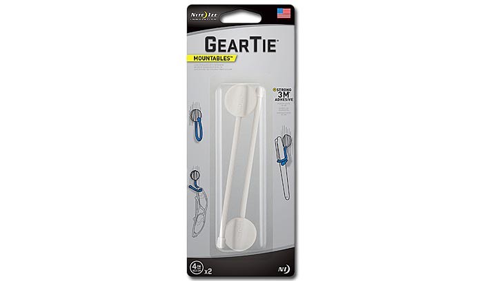 Nite Ize - Gear Tie Mountables 4'' - Biały - 2Pack - GTU4-02-2R7