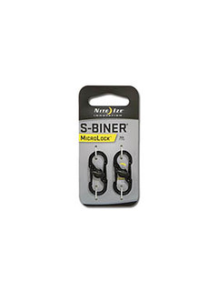 Nite Ize - S-Biner MicroLock - Czarny - 2Pack - LSBM-01-2R3