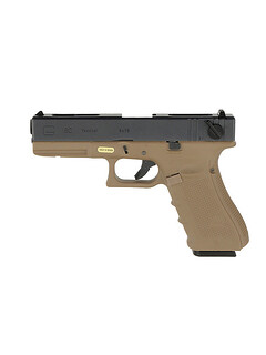 WE - Replika pistoletu Glock 18C GBB - TAN